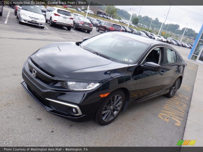Crystal Black Pearl / Black 2020 Honda Civic EX Sedan