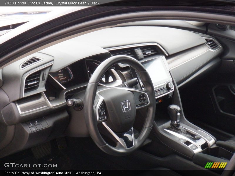 Crystal Black Pearl / Black 2020 Honda Civic EX Sedan