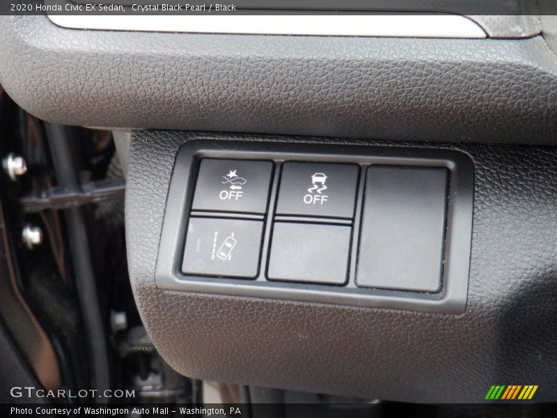 Crystal Black Pearl / Black 2020 Honda Civic EX Sedan