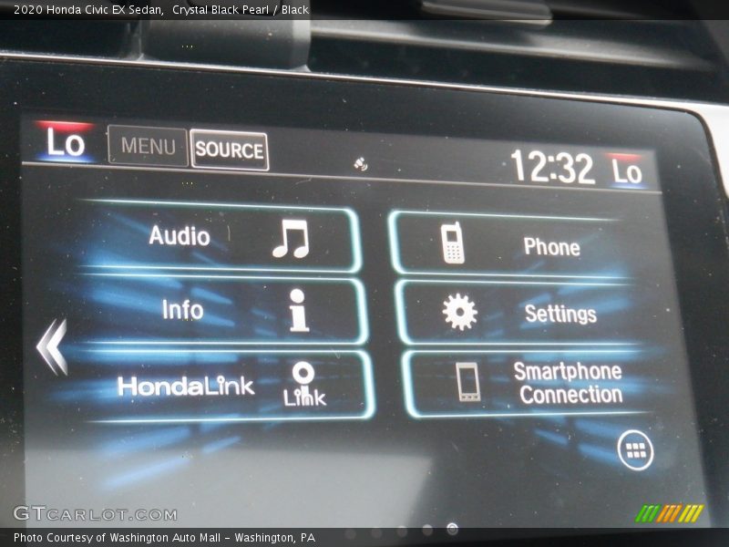 Crystal Black Pearl / Black 2020 Honda Civic EX Sedan