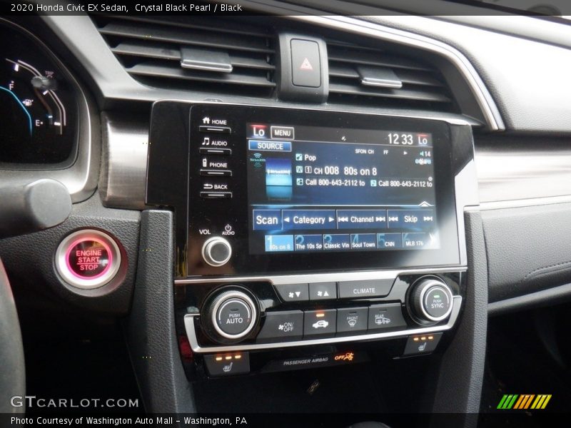 Crystal Black Pearl / Black 2020 Honda Civic EX Sedan