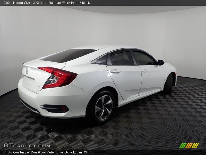 Platinum White Pearl / Black 2021 Honda Civic LX Sedan