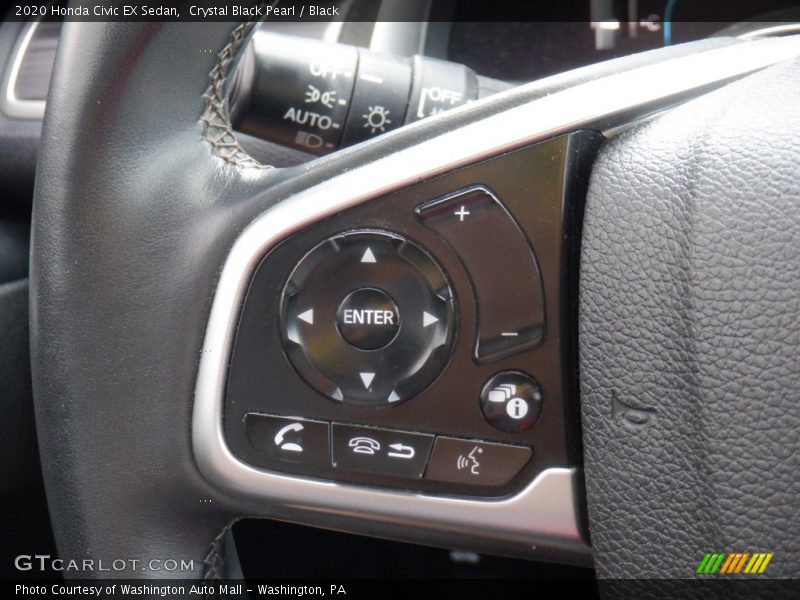 Crystal Black Pearl / Black 2020 Honda Civic EX Sedan