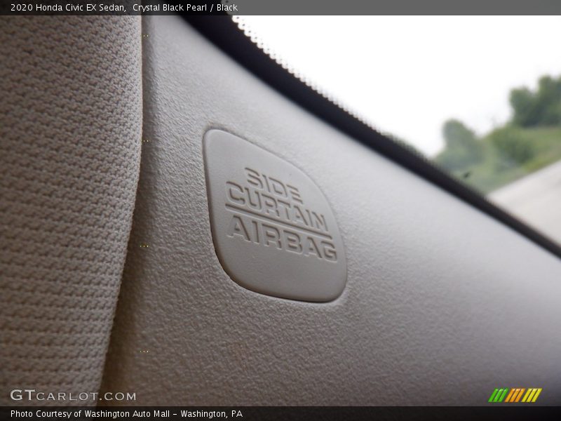 Crystal Black Pearl / Black 2020 Honda Civic EX Sedan