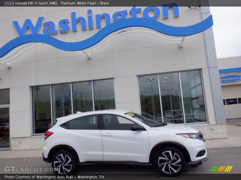 Platinum White Pearl / Black 2020 Honda HR-V Sport AWD