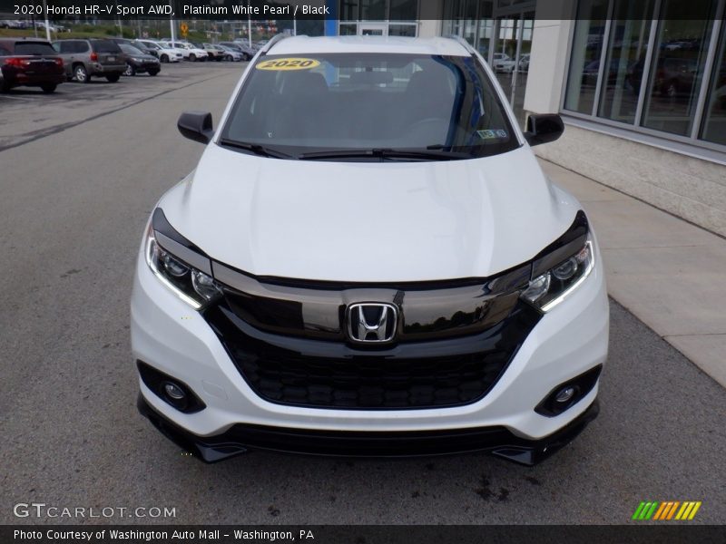Platinum White Pearl / Black 2020 Honda HR-V Sport AWD