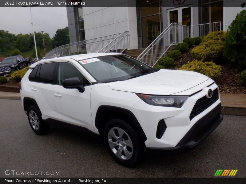 White / Nutmeg 2022 Toyota RAV4 LE AWD