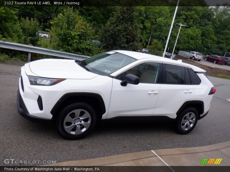 White / Nutmeg 2022 Toyota RAV4 LE AWD