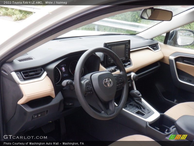 White / Nutmeg 2022 Toyota RAV4 LE AWD