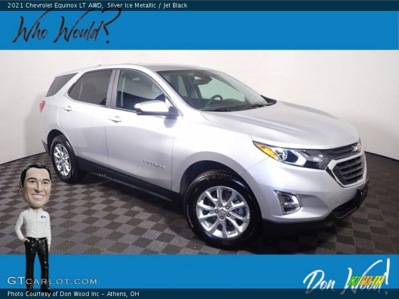 Silver Ice Metallic / Jet Black 2021 Chevrolet Equinox LT AWD