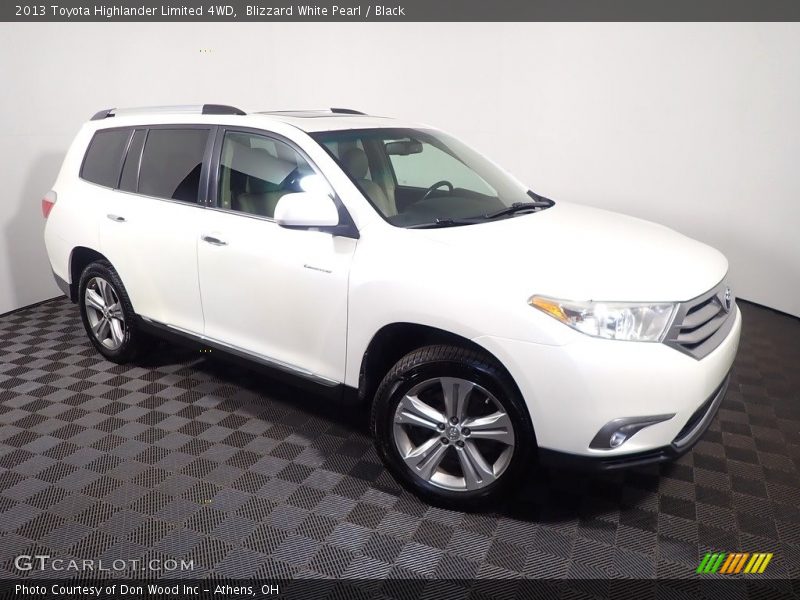 Blizzard White Pearl / Black 2013 Toyota Highlander Limited 4WD