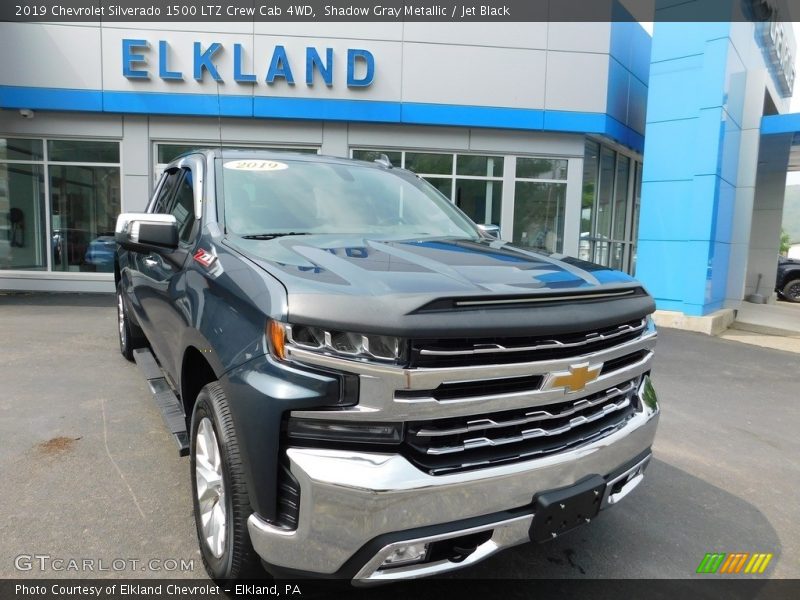 Shadow Gray Metallic / Jet Black 2019 Chevrolet Silverado 1500 LTZ Crew Cab 4WD