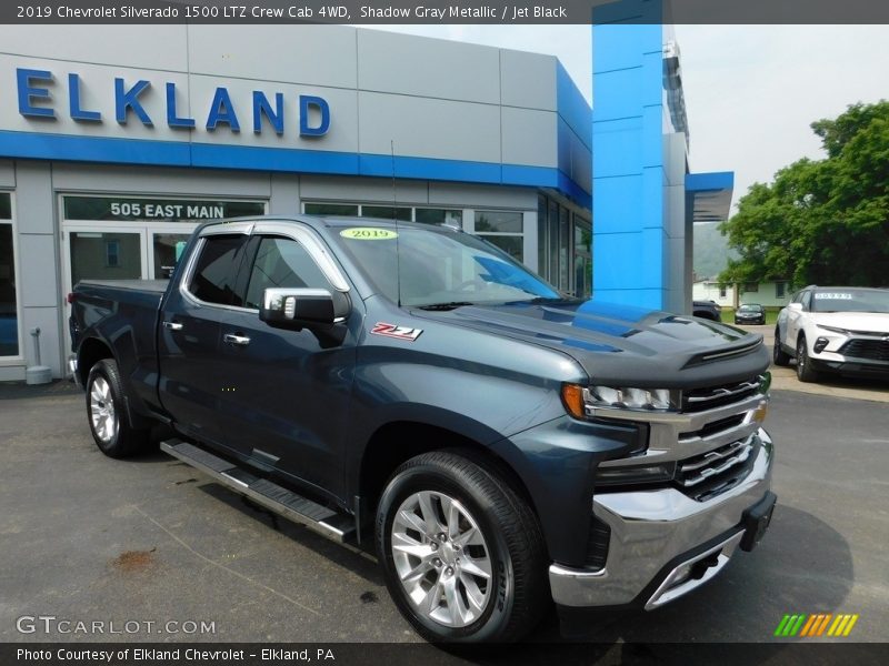 Shadow Gray Metallic / Jet Black 2019 Chevrolet Silverado 1500 LTZ Crew Cab 4WD