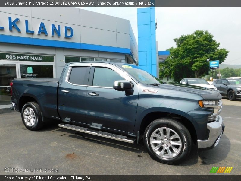 Shadow Gray Metallic / Jet Black 2019 Chevrolet Silverado 1500 LTZ Crew Cab 4WD