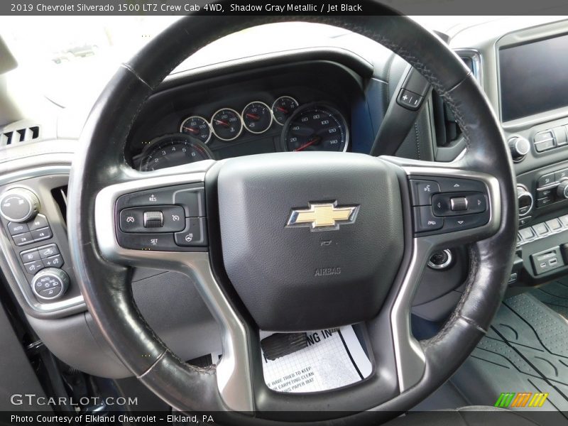Shadow Gray Metallic / Jet Black 2019 Chevrolet Silverado 1500 LTZ Crew Cab 4WD