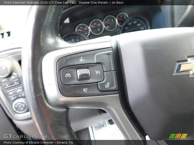 Shadow Gray Metallic / Jet Black 2019 Chevrolet Silverado 1500 LTZ Crew Cab 4WD