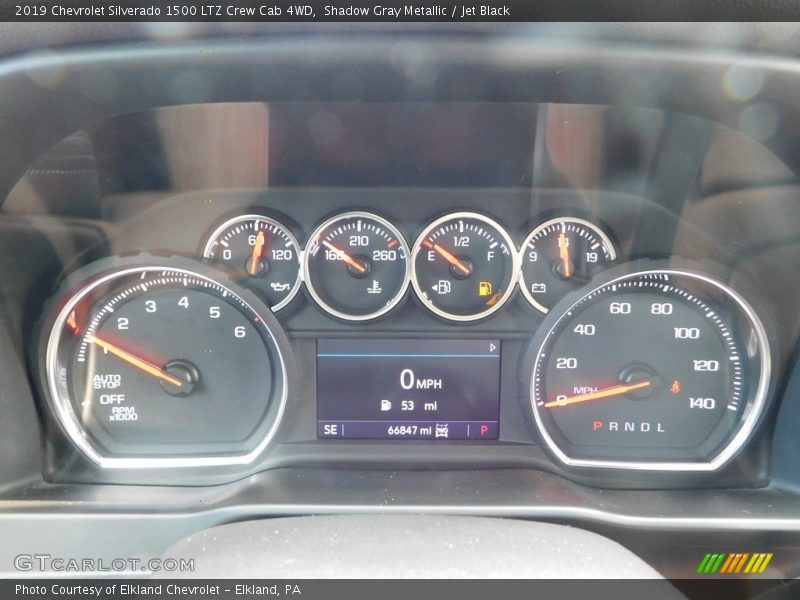 Shadow Gray Metallic / Jet Black 2019 Chevrolet Silverado 1500 LTZ Crew Cab 4WD