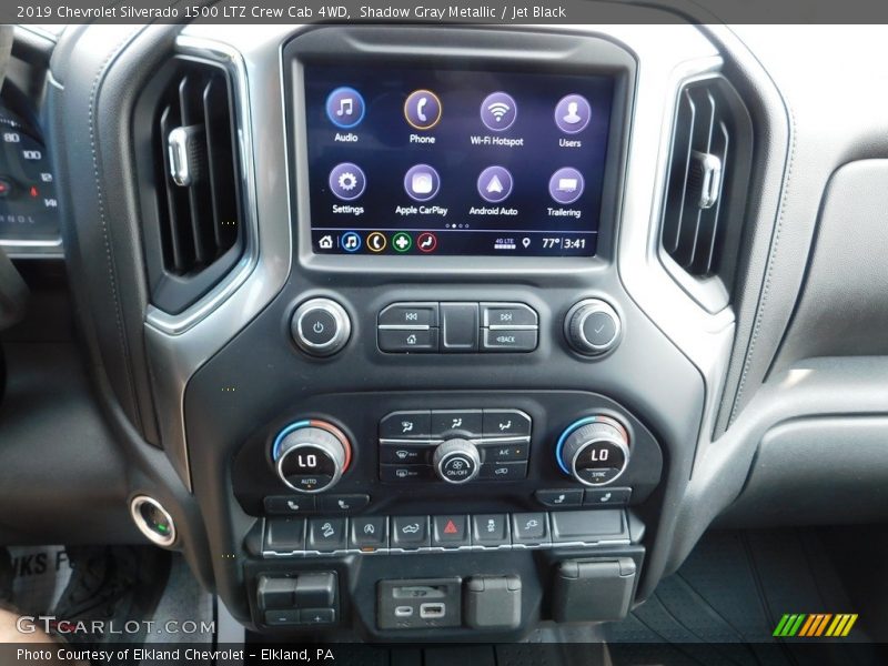 Shadow Gray Metallic / Jet Black 2019 Chevrolet Silverado 1500 LTZ Crew Cab 4WD