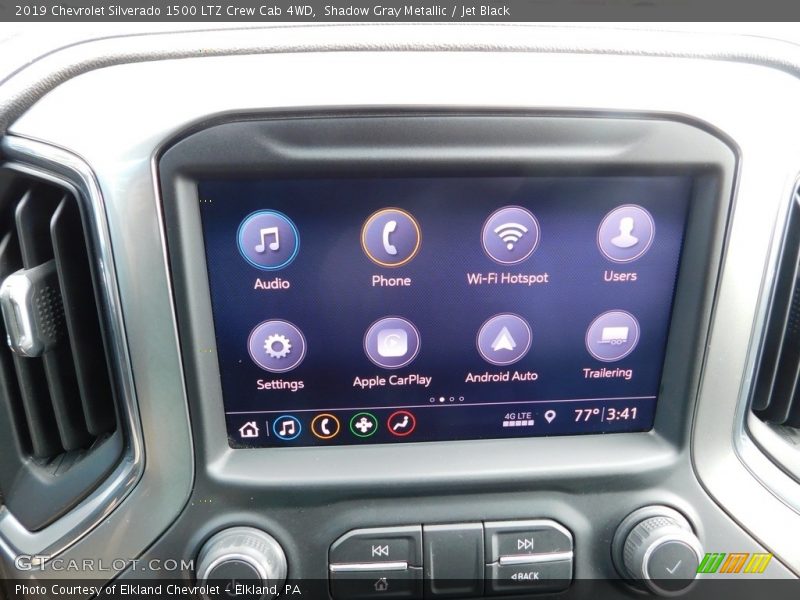 Shadow Gray Metallic / Jet Black 2019 Chevrolet Silverado 1500 LTZ Crew Cab 4WD