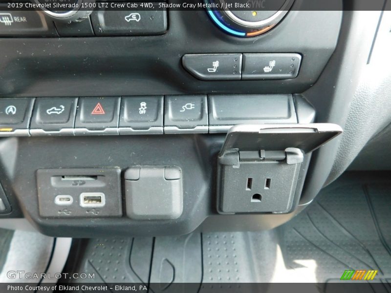 Shadow Gray Metallic / Jet Black 2019 Chevrolet Silverado 1500 LTZ Crew Cab 4WD