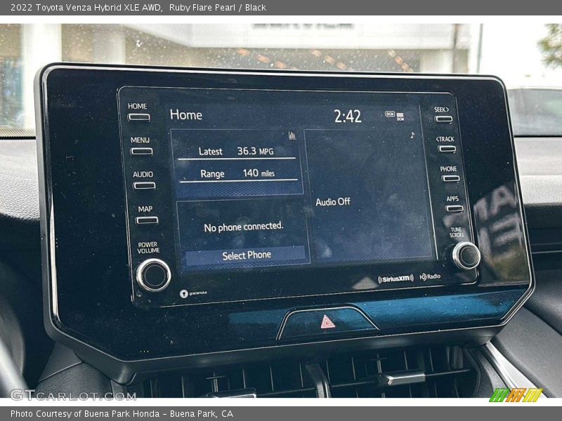 Ruby Flare Pearl / Black 2022 Toyota Venza Hybrid XLE AWD