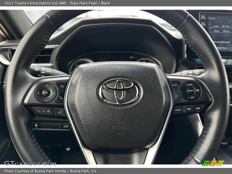  2022 Venza Hybrid XLE AWD Steering Wheel