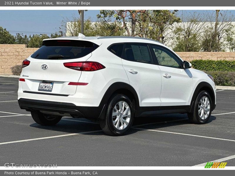 Winter White / Beige 2021 Hyundai Tucson Value