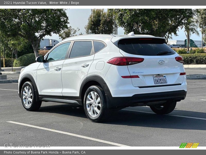 Winter White / Beige 2021 Hyundai Tucson Value