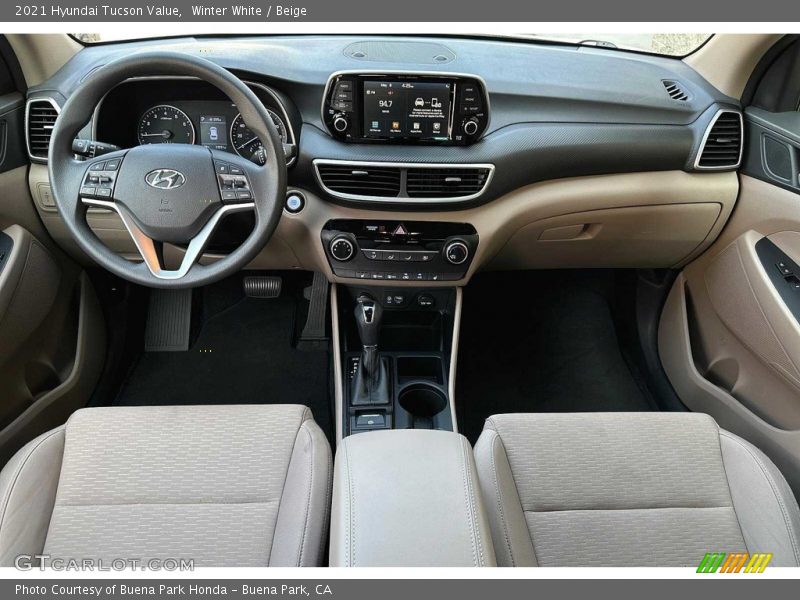 Dashboard of 2021 Tucson Value