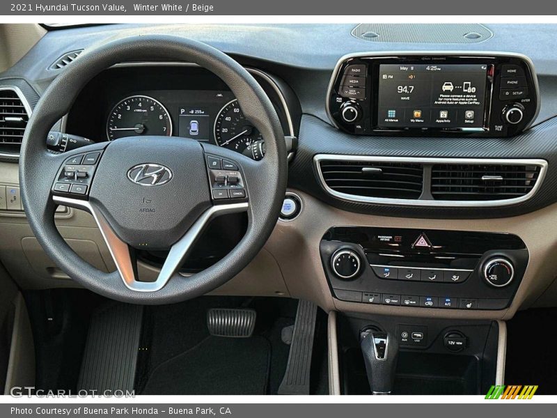 Dashboard of 2021 Tucson Value