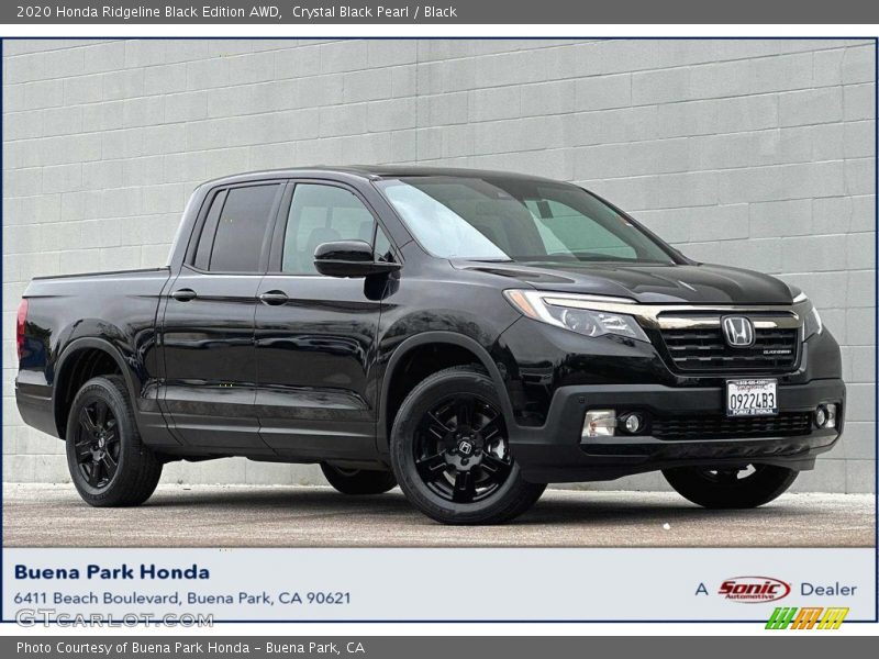 Crystal Black Pearl / Black 2020 Honda Ridgeline Black Edition AWD