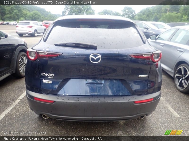 Deep Crystal Blue Mica / Black 2021 Mazda CX-30 Preferred AWD