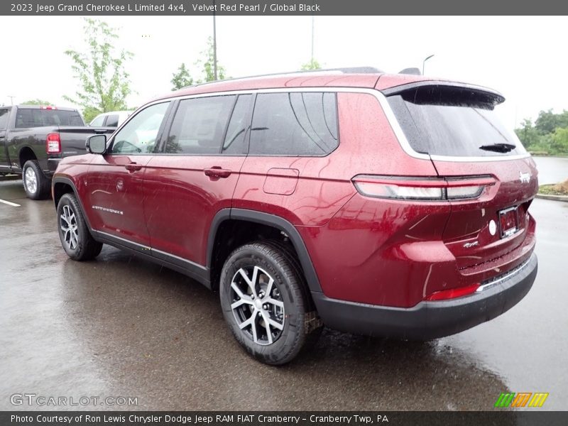 Velvet Red Pearl / Global Black 2023 Jeep Grand Cherokee L Limited 4x4