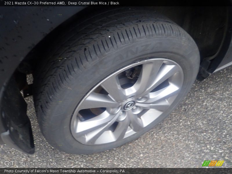 Deep Crystal Blue Mica / Black 2021 Mazda CX-30 Preferred AWD