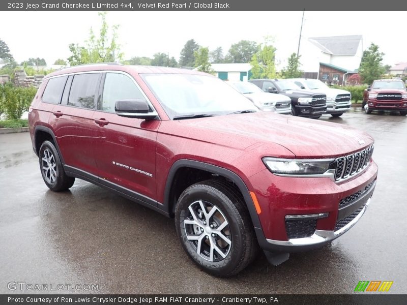 Velvet Red Pearl / Global Black 2023 Jeep Grand Cherokee L Limited 4x4