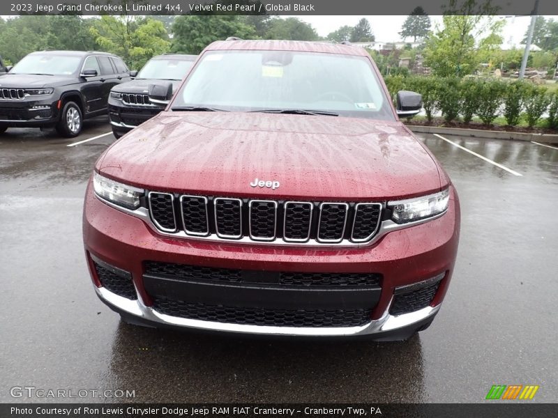 Velvet Red Pearl / Global Black 2023 Jeep Grand Cherokee L Limited 4x4