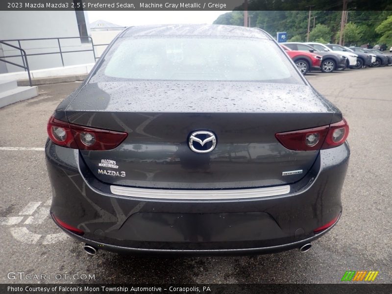 Machine Gray Metallic / Greige 2023 Mazda Mazda3 2.5 S Preferred Sedan