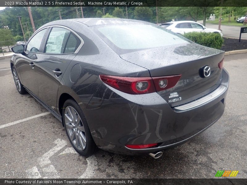 Machine Gray Metallic / Greige 2023 Mazda Mazda3 2.5 S Preferred Sedan