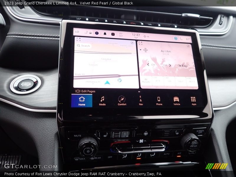 Velvet Red Pearl / Global Black 2023 Jeep Grand Cherokee L Limited 4x4