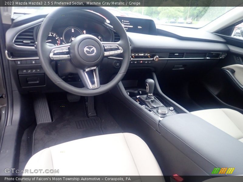  2023 Mazda3 2.5 S Preferred Sedan Greige Interior