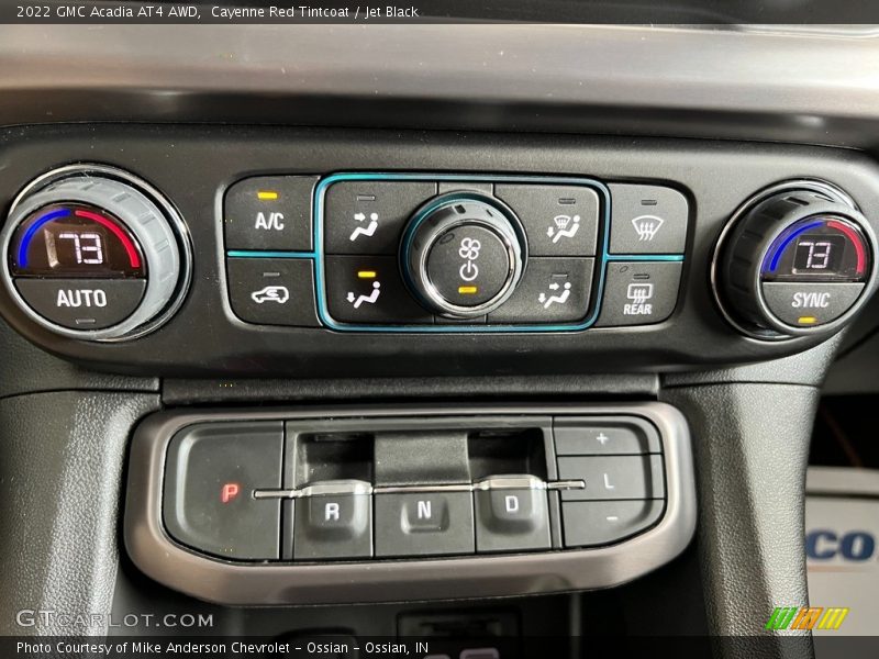 Controls of 2022 Acadia AT4 AWD