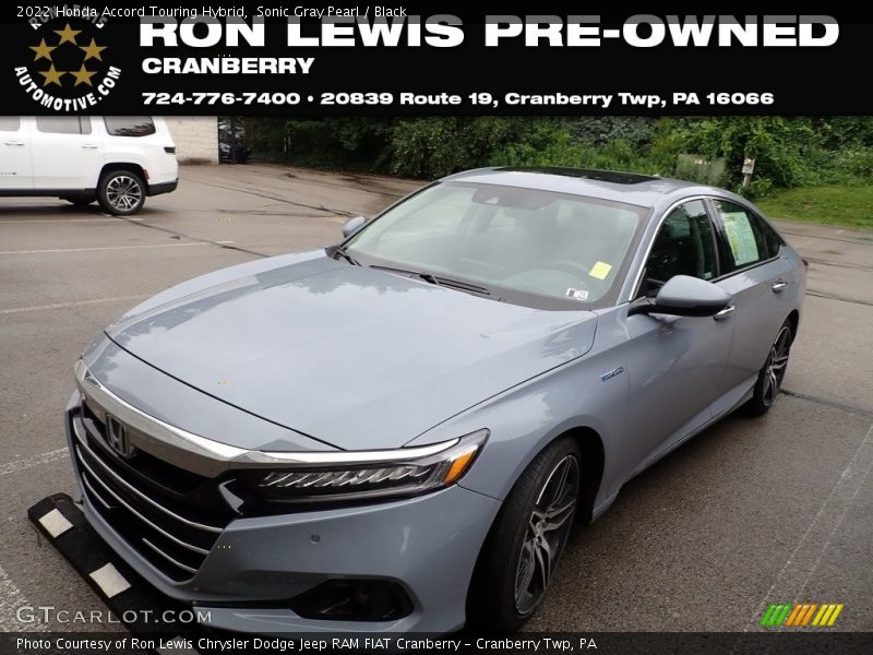Sonic Gray Pearl / Black 2022 Honda Accord Touring Hybrid