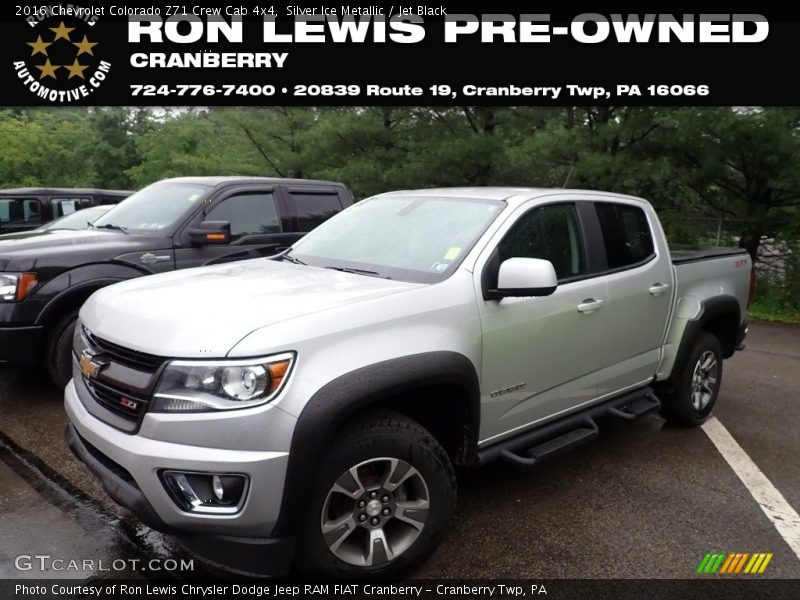 Silver Ice Metallic / Jet Black 2016 Chevrolet Colorado Z71 Crew Cab 4x4