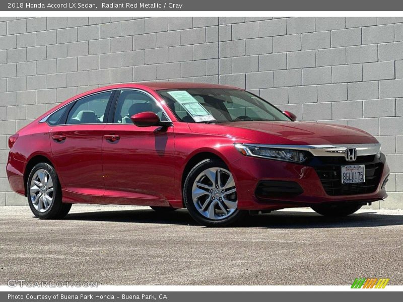 Radiant Red Metallic / Gray 2018 Honda Accord LX Sedan