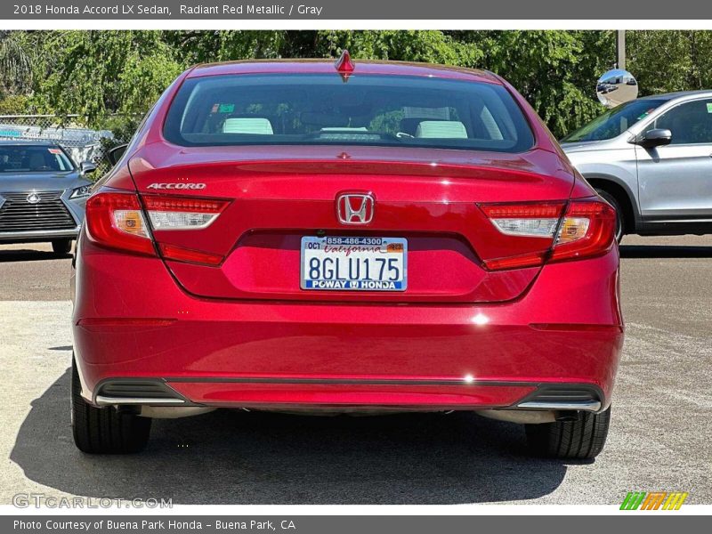 Radiant Red Metallic / Gray 2018 Honda Accord LX Sedan