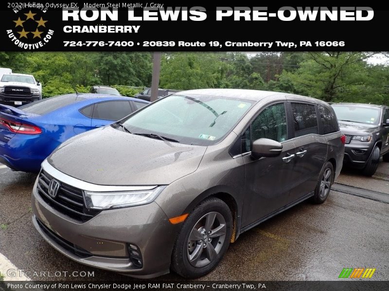 Modern Steel Metallic / Gray 2022 Honda Odyssey EX