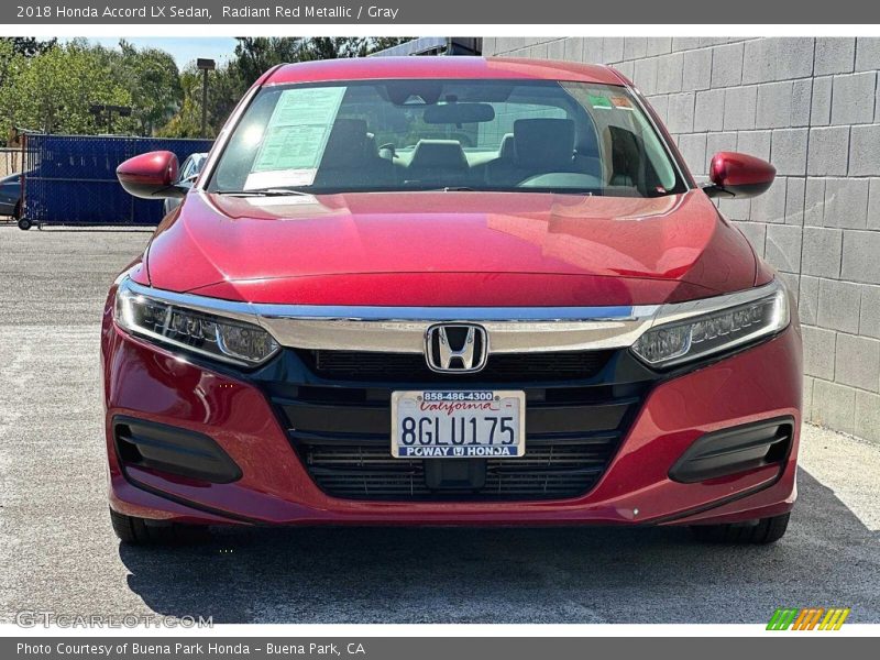 Radiant Red Metallic / Gray 2018 Honda Accord LX Sedan