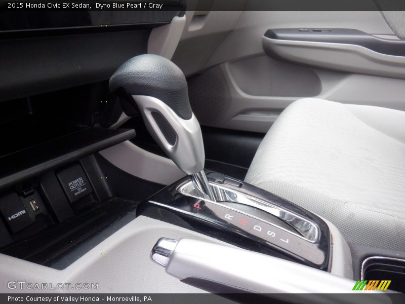 Dyno Blue Pearl / Gray 2015 Honda Civic EX Sedan