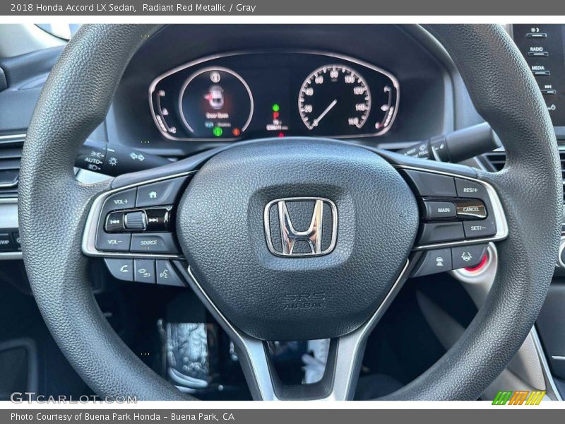 Radiant Red Metallic / Gray 2018 Honda Accord LX Sedan