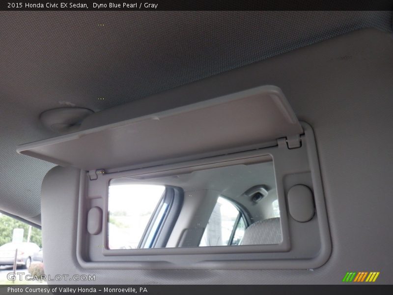 Dyno Blue Pearl / Gray 2015 Honda Civic EX Sedan